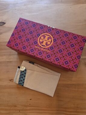Tory Burch Pink & Orange Shoe Box (empty) and Bag